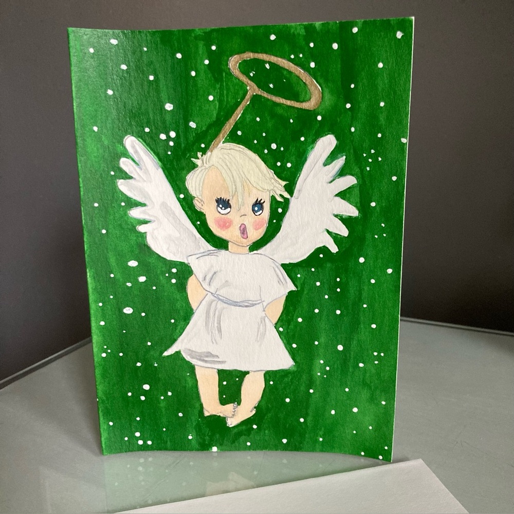 Handmade Angel Greeting Card
